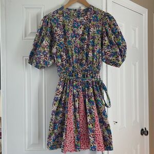 Women’s Melloday Multicolored Patchwork Floral Mini Dress